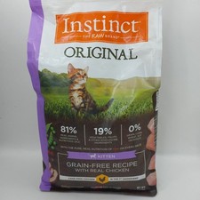 Instinct Original Natural Dry Kitten Cat Food Grain Free Recipes Chicken 4.5 Lb 9.99 per pound