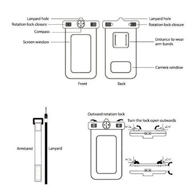 Housse étanche Novago Pour Smartphone - Résiste Jusqu'à 10m, Avec Boussole, Neuf