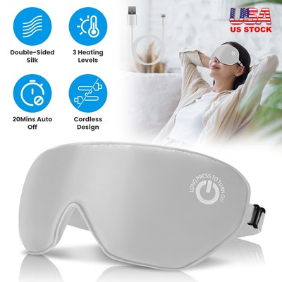Cordless Heated Eye Compress Mask For Dry Eyes Relax Eye Strain Improve Sleep