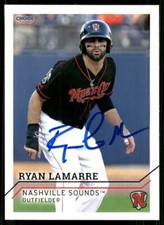 2017 Nashville Sounds RYAN LAMARRE Signed Card autograph YANKEES REDS
