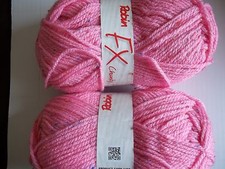 Robin FX Chunky yarn, Tulip pink tweed , lot of 2 153 yds each