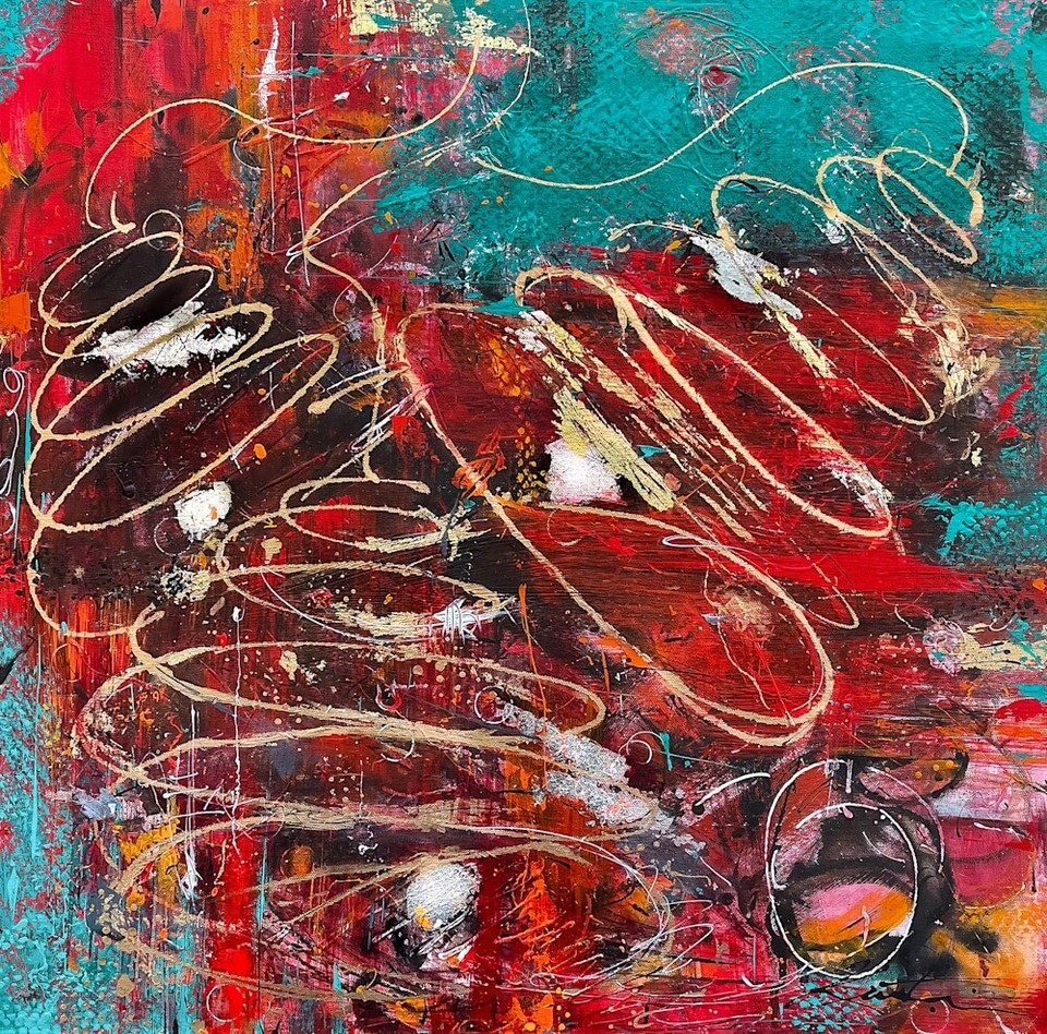 ?????? ABSOLUTELY BREATHTAKING ??ORIGIANL ART-ACRYLIC ON CANVAS HOLDAY2 24 x24  Comic Art