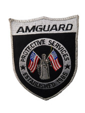 AMGUARD PROTECTIVE SECURITY SERVICES GUARD PATCH SHOULDER CREST  POLICE EST 1985