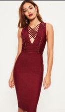 Body Con Cut Out Red Dress Size 10