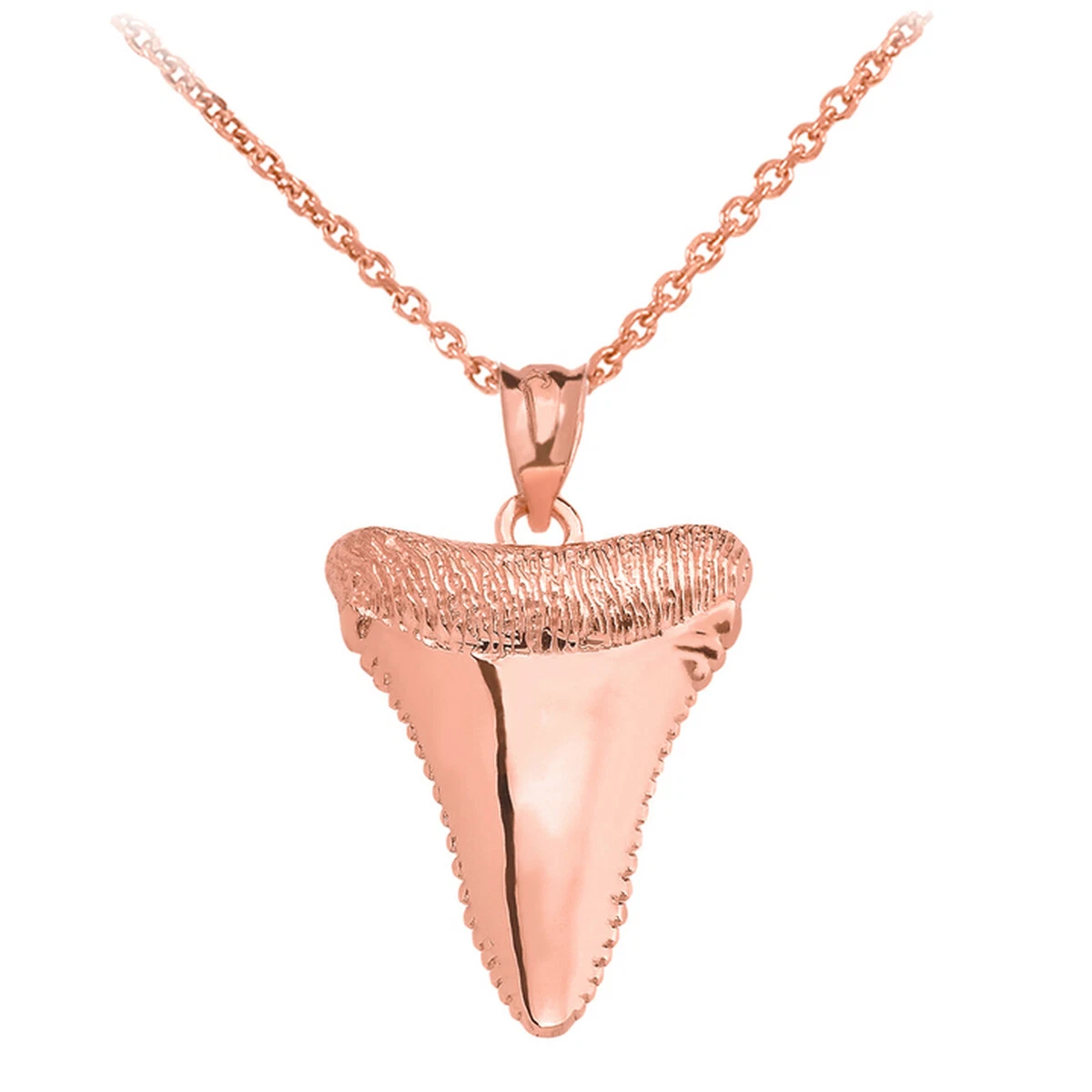 Rose gold shark tooth best sale necklace