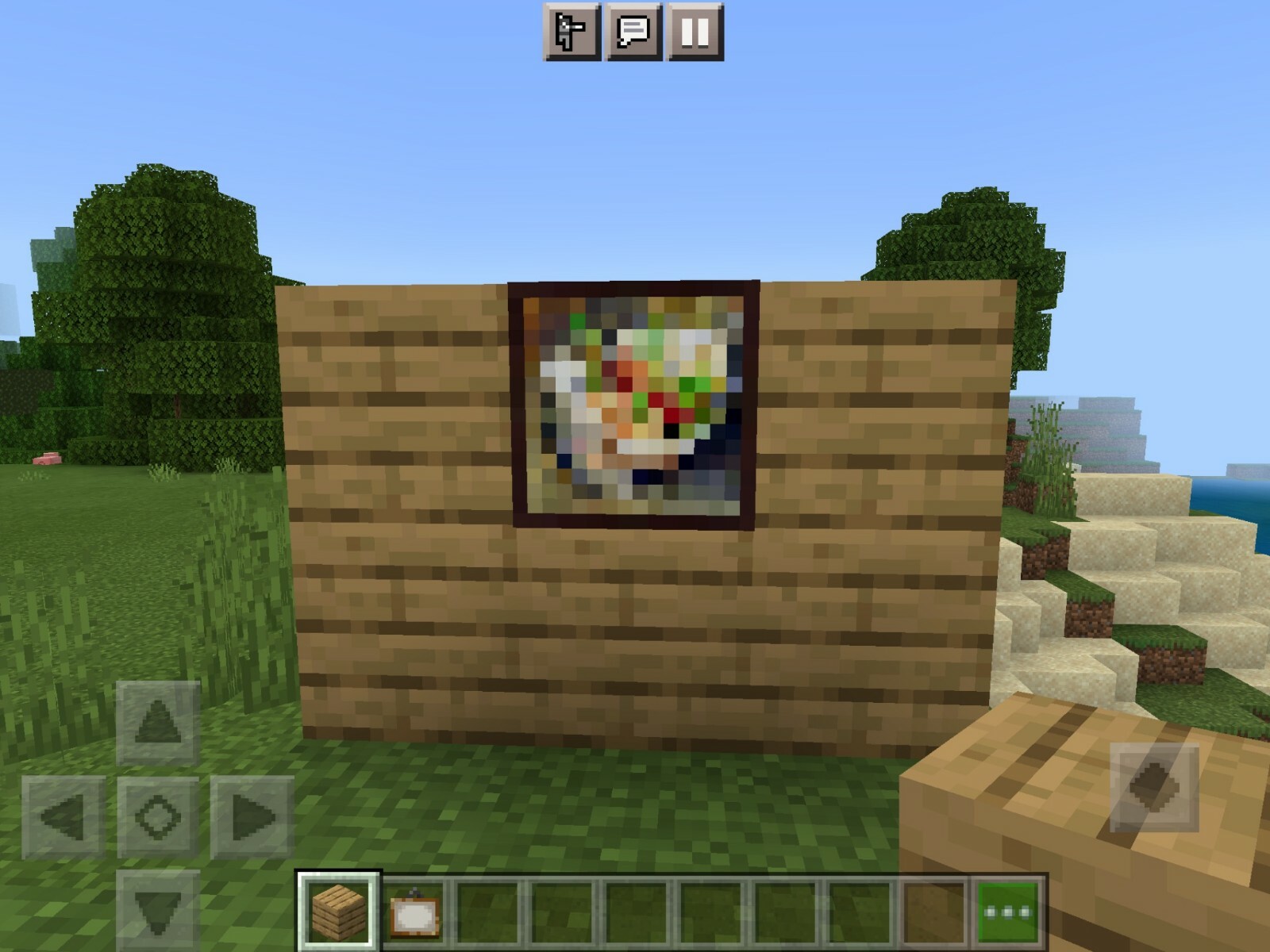 Kebab Minecraft Original Painting 12"x12" Acrylic on Canvas Hand