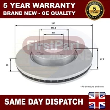Fits Kia Soul Pro Cee'D Hyundai Tucson Coupe Sona� Firstpart Front Brake Disc #1