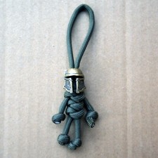 Smycz do noża. Torba, plecak, kurtka zapinana na zamek błyskawiczny. 550 Paracord z mosiężnym koralikiem DIY