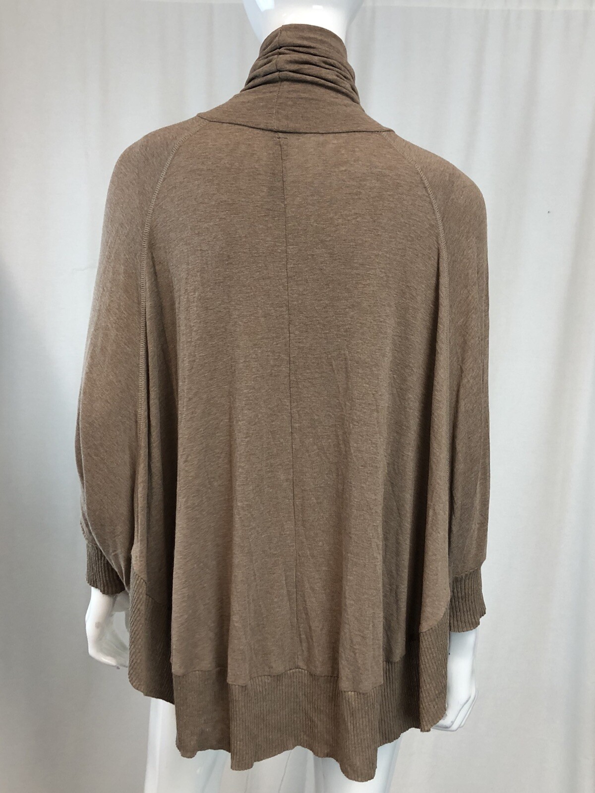 Zara Basic Evening Medium Brown Turtle Neck Knit … - image 2