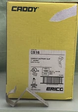 QTY 100 NEW ERICO CADDY CS16 1" CONDUIT SUPPORT CLIP