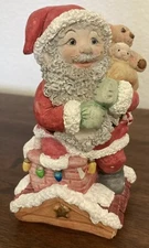 Vintage Dreamsicles 1998 Christmas Santa Figurine “Up On A Rooftop” Heavy