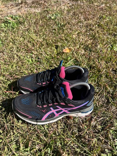 ASICS GT 2000 7 Black & Pink Sneakers Running Shoes Women Size 8 - Picture 8 of 12