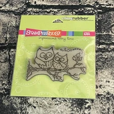 STAMPENDOUS OWL FRIENDS cling rubber stamp set