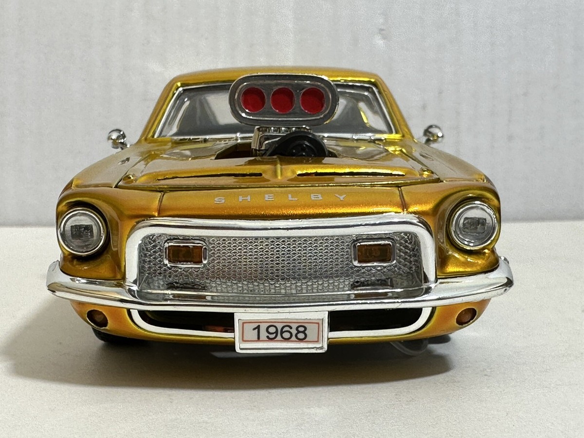 SUNNYSIDE 1968 SHELBY GT 500KR GOLD WITH BLOWER 1:24 DIECAST NEW