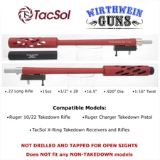 Tactical Solutions Ruger 10/22 TAKEDOWN SBX Barrel in Matte Red