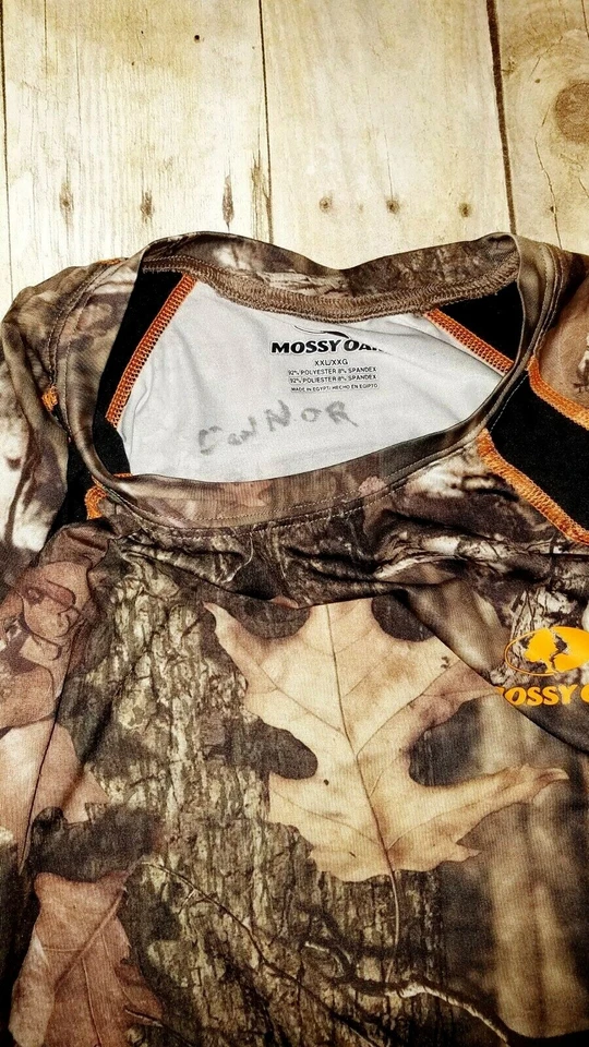 Camisa MOSSY ROBLE Niños Caza Camping MARRÓN Bosque CAMO Ligera Elastizada 2x Foto 4 de 4