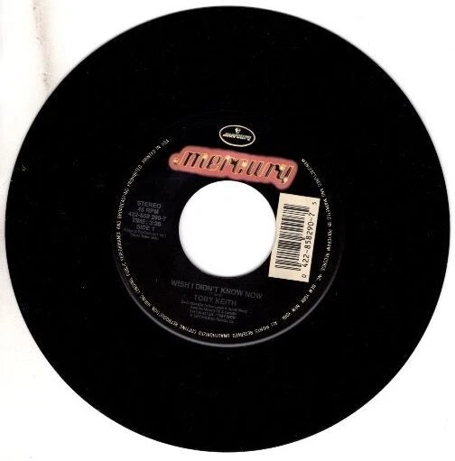 Toby Keith - Wish I Didn't Know Now / Under The Fall 7" 45 Foto 2 de 4