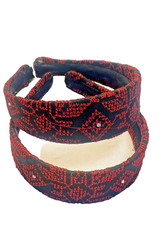 Women's Hair Headband of Palestinian Heritage, Handmade Palestinian embroider 2P