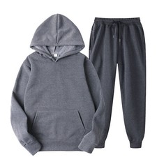 Tops and Pants Sets Hooded Hoodie Sports Gym Sweatshirt with Sweatpants Mens