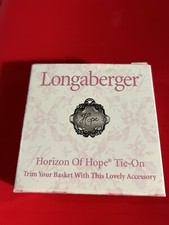 Longaberger 2001 Horizon of Hope Basket Pewter Tie On NEW in Box Made in USA