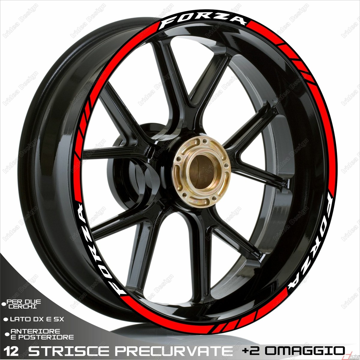 Adesivi per cerchi Honda Racing ROSSO