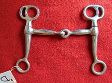 STAINLESS STEEL SNAFFLE HORSE BIT /SHANK  HIGH QUALITY  D
