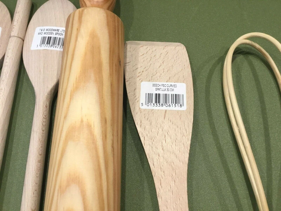 T & G Woodware Traditional Kitchen Utensil 6pc Set - Image 3 of 4