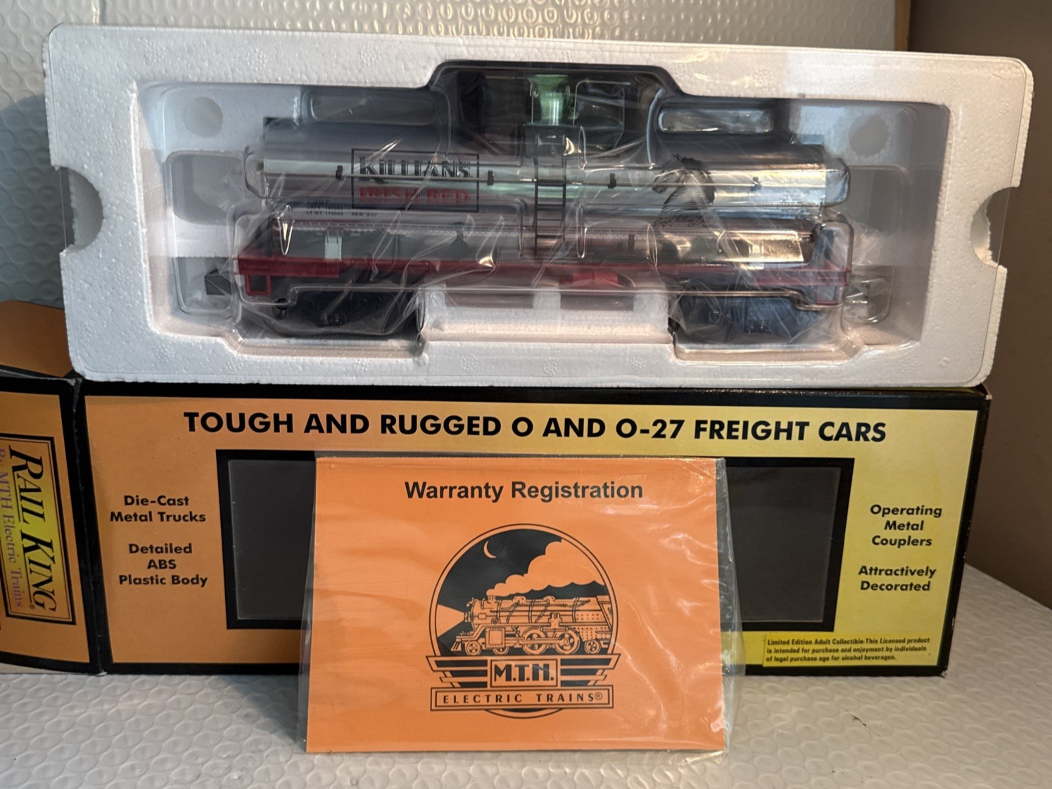 MTH RailKing O Scale Killians Red Chrome Tank Car 30-73239 New in Box