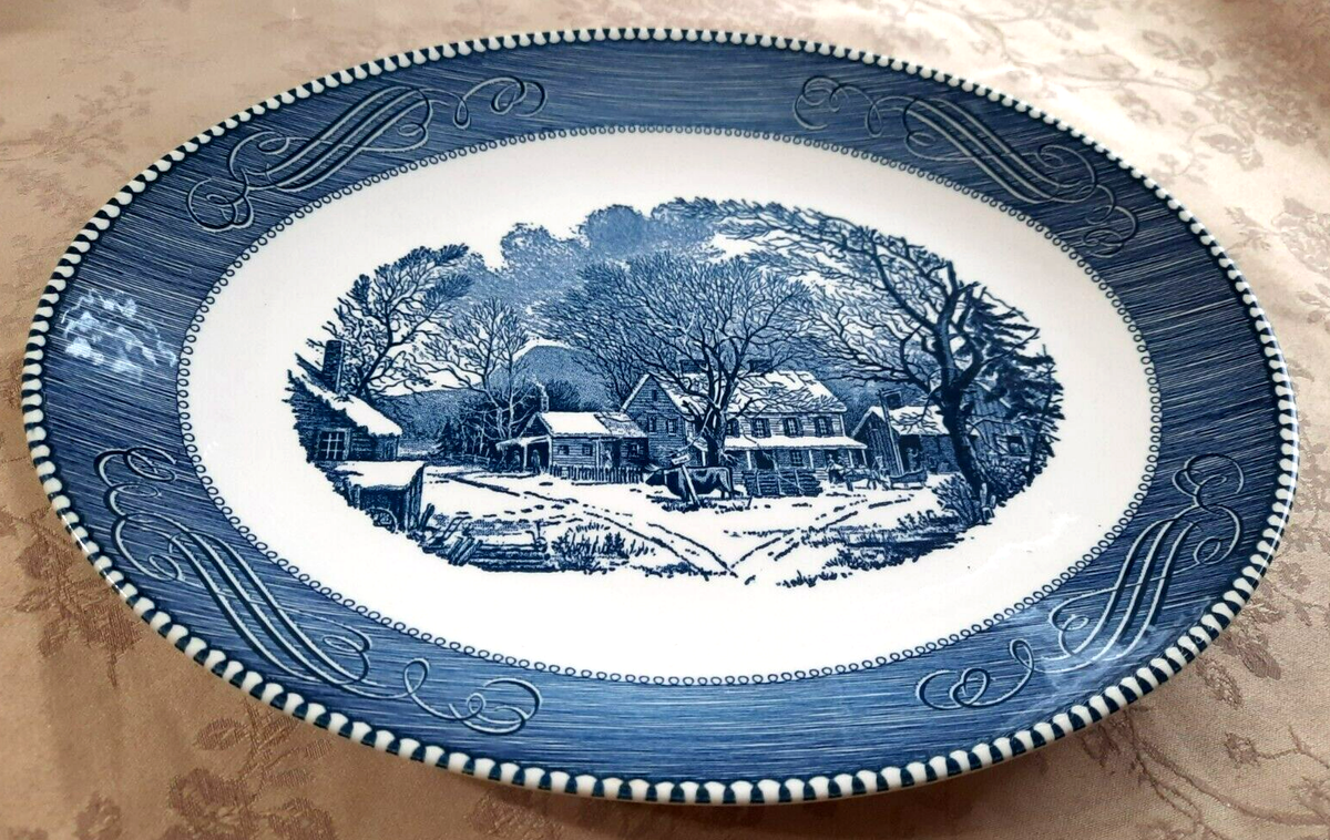 ROYAL CHINA CURRIER & IVES BLUE 13
