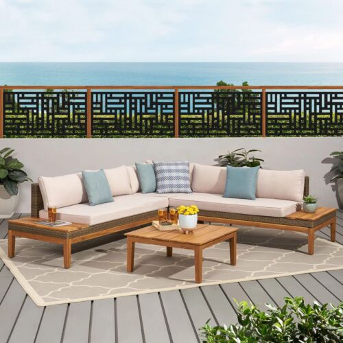 Decorative Privacy Screen Panel Indoor/Outdoor Patio Lightweight Metal Privac... - Picture 6 of 7
