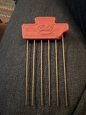 Vintage Goody Hair Pick Tease Lift Metal Purse Travel Pink 3.5
