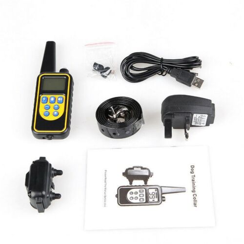 Collar de choque para perro con control remoto impermeable eléctrico recargable entrenamiento para mascotas 800 m - Imagen 5 de 12