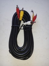 SatelliteSale AV Male to Male 3-RCA Audio Video Composite Cable Black 94"
