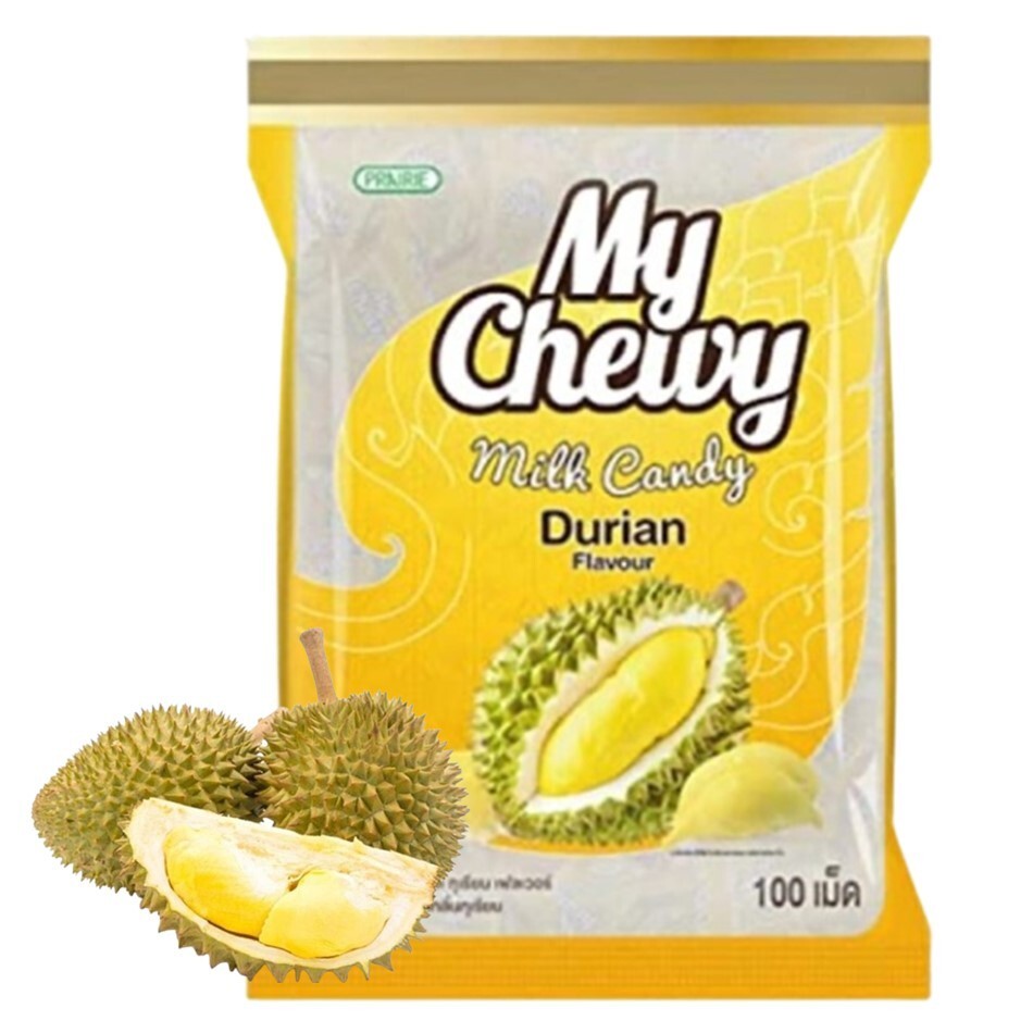 Candy 100 Durian Fruit Flavor Milk Monthong Thai Chewy Authentic Rich Chews  Pack