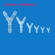 3-Way Y-Type Hose Pipe Tee Plastic Φ2.4-15.8mm Hose Joint Adapter Fitting Tubing