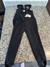 VTG Obermeyer Bib Womens 8 Short Black Wool Apres Snow Pants Stretch Ladies