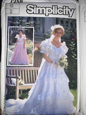 southern belle bridesmaid dresses Simplicity 7258 Ladies Bridal Gown Pattern Sz 10 READ! Midi dress