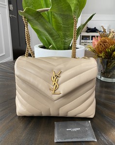 ysl small loulou dark beige