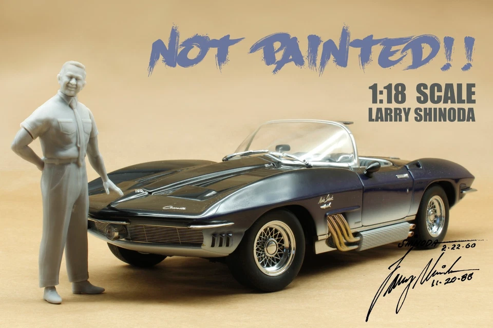 CHEVROLET CORVETTE МАКО АКУЛА АВТО ИСКУССТВА LARRY SHINODA РЕЗИНОВАЯ ФИГУРКА 1:18 - Изображение 2 из 4
