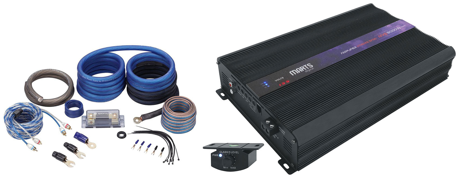 Автомобильный моноусилитель Marts Digital MXB 8000 1 ОМ 8000 Вт RMS Вольтметр Комплект усилителей 84490₽