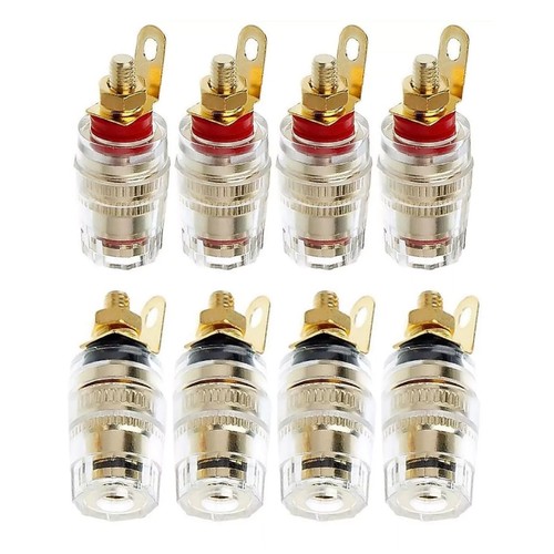 8* Amplifier Speaker Terminal Binding Post Banana Plug Gold Plated Socket 4mm
