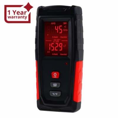 Digital EMF Tester Electric and Magnetic Field Radiation Detector Temperature