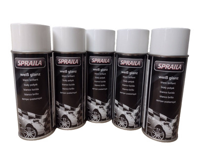 5 Dosen Sprühlack Schwarz Hochglänzend – Tiefschwarz, 400ml, Für Autos & Mehr