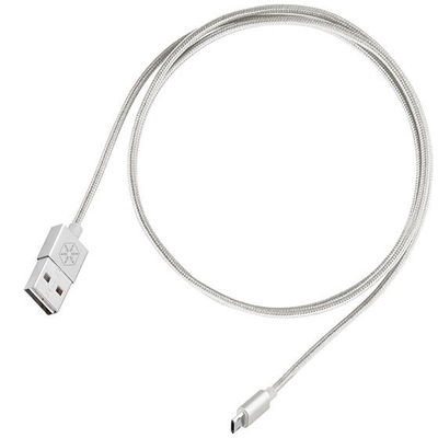 Silverstone SST-CPU01S-500 (Silver) Reversible USB-A to Reversible Micro-B Cable