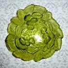 Vintage Beautiful Carnival Glass - Leaf Berry Pattern - Candy Dish - 7 1/4" ^^