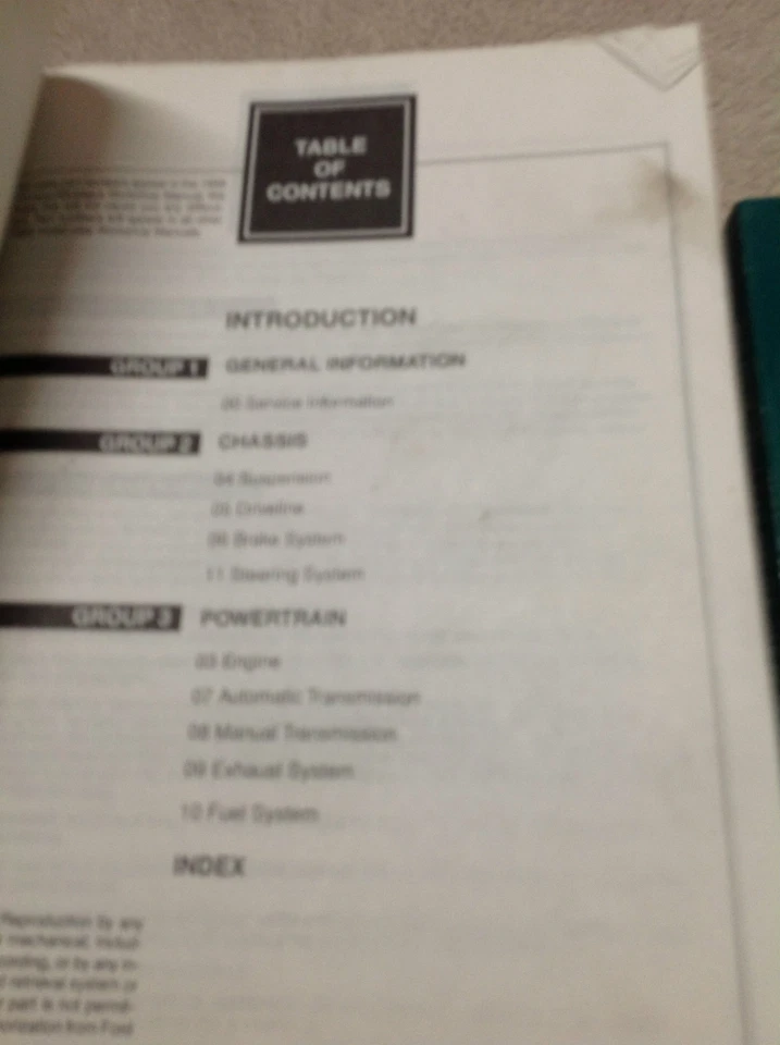 1998 FORD CONTOUR & MERCURY MYSTIQUE Service Shop Repair Manual SET W  LOTS OEM — 第 2/4 张图片