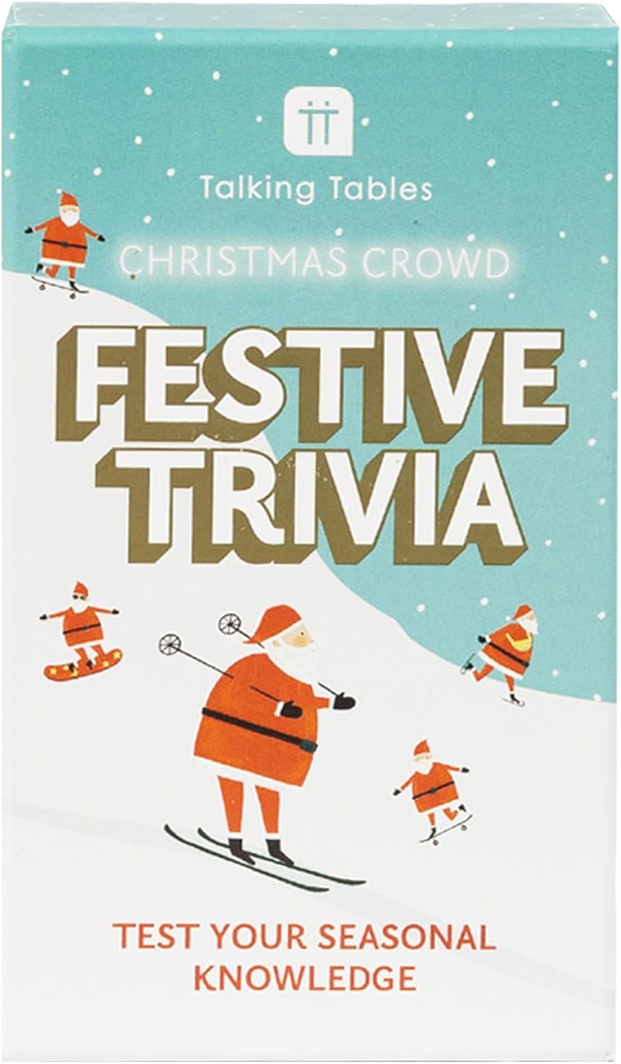 Talking Tables Christmas Festive Trivia Quiz Game, Secret Santa, Question... 