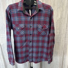 Vintage Woolrich Plaid Button Down Shirt 1990  s Womens Size XL Wool Blend