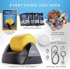 National Geographic Starter Rock Tumbler Kit Durable Leak-Proof NIB SEALED   