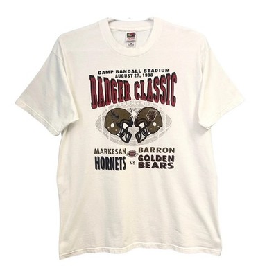 Vintage 90s Badger Classic T-Shirt Camp Randall Stadium Markesan Barron